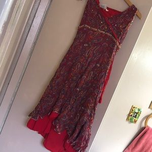 Paisley dress with pants set